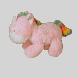 2020 Aurora World Ebba Pink Rainbow Unicorn Plush Toy Stuffed Animal 11”